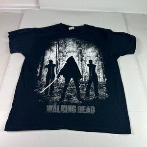 The Walking Dead Shirt Fits Medium Black & White Michonne Pet Walkers Tee Tag L